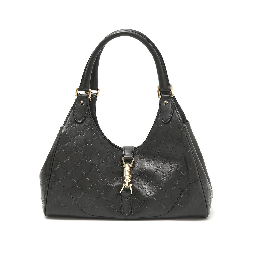 Gucci Jackie Shoulder Bag Guccisima Leather Black